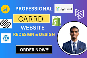 design carrd website redesign carrd website  design carrd landing page