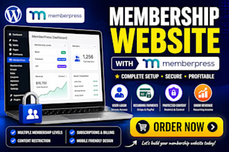 create wordpress membership website with memberpress