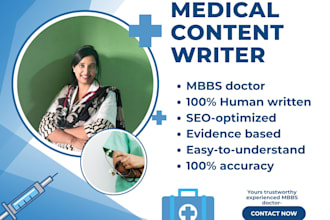 write easy to understand medical content as an mbbs doctor