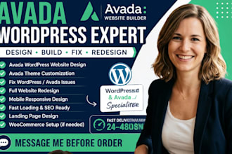 design wordpress website with avada theme avada customization avada theme expert