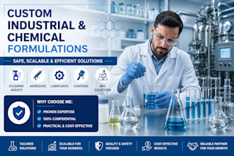 develop industrial and chemical product formulations for manufacturing