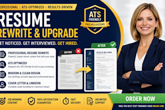 rewrite upgrade your resume writing CV into ats professional job winning resume