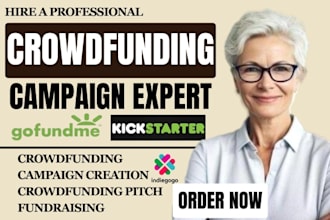 create kickstarter crowdfunding campaign pitch, and fundraising page