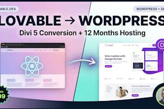 convert your lovable dev react site into a wordpress divi 5 website