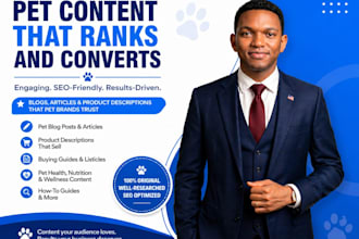 write content for pet articles and dog training blog post