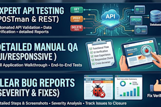 perform API testing using postman and manual web testing