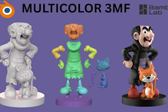 add color to 3d model convert stl to multicolor 3mf for bambu studio 3d printing