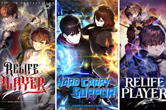 draw shonen anime manhwa wattpad ebook cover webtoon manga webcomic light novel