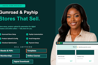setup gumroad store, payhip store and gumroad digital products upload, stanstore