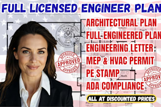 draw, pe stamp, review as licensed engineer, engineering letter, permit approval