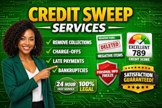 do credit sweep remove negative items repair your credit report  cred1t score