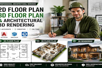 design autocad 2d floor plan 3d floor plan and architectural 3d rendering