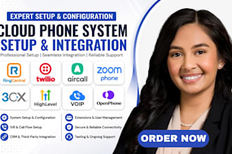 setup ringcentral twilio aircall quo zoom phone 3cx ghl or voip openphone ivr