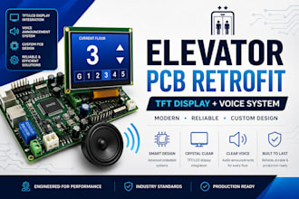 upgrade elevator pcb with tft display and voice announcement system