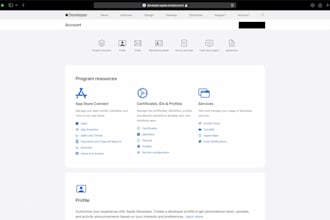 create and setup an apple developer account for you