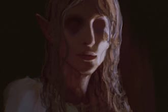 your fantasy character portrait in dark painterly style
