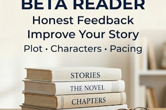 beta read your manuscript and give honest feedback