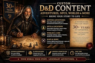write custom dnd adventures, modules and worlds