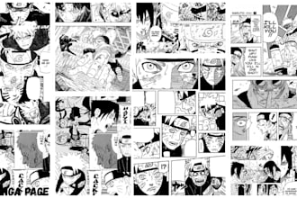 draw anime manga comic book manga page manga illustration webtoon comic manga