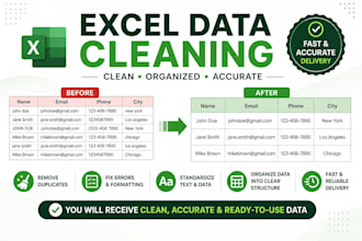 clean and format your excel or CSV data