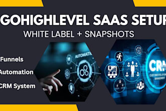 build gohighlevel saas setup, snapshots and white label system