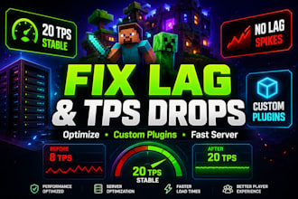 fix minecraft server lag, tps drops  create custom plugins fast