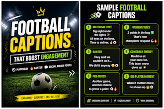 write engaging football captions for your page