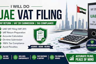 do uae vat filing, vat return, vat 201 submission and tax compliance