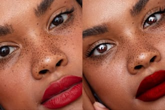 professionally retouch your beauty fashion and portraits within 24 hours