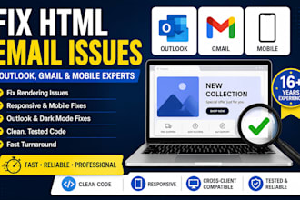 fix HTML email issues in outlook, gmail, and mobile