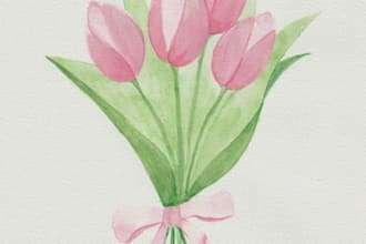 watercolor paint your bouquet
