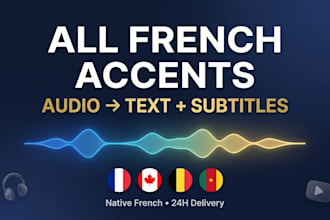 transcribe french audio, youtube videos and podcasts