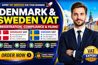 handle denmark and sweden vat registration compliance and filing