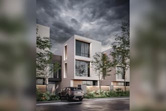 do photorealistic 3d exterior house rendering