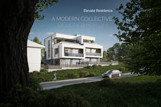 do photorealistic 3d exterior house rendering