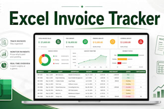 create a professional excel invoice and expense tracker