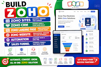 build zoho sites zoho crm zohowebsite automation sales funnel landing page zoho