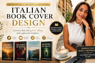 do italian book cover design, book cover design, ebook cover design