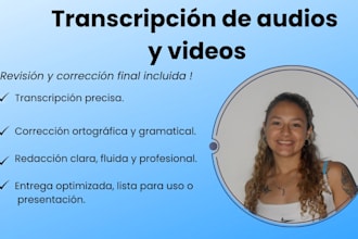 transcripción precisa y corrección de textos