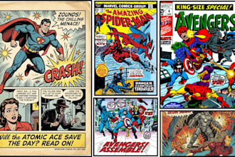 draw 70s 80s retro vintage comic vintage comic illustration pop art retro comic