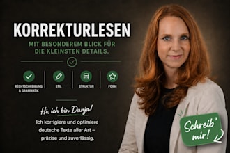 proofread and optimize your german text