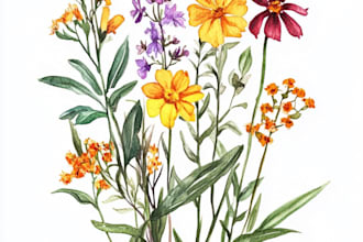 hand paint botanical illustrations