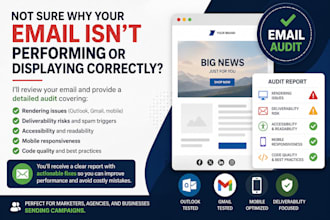 audit your email for deliverability, spam, and rendering issues