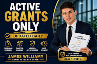 research and compile active grants and funding opportunities