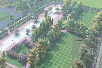 create realistic 3d landscape design and rendering for outdoor spaces