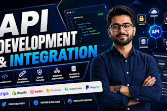 do custom API development, API integration, oauth, webhook, firebase, supabase