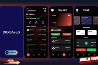 design figma ui fix develop fintech app crypto wallet app trading app bank app