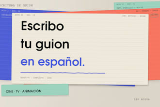 write your film or TV pilot screenplay in spanish