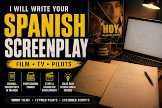 write your film or TV pilot screenplay in spanish