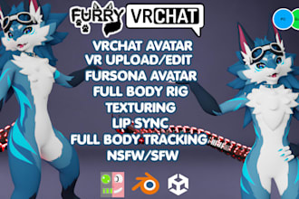 create custom vrchat avatar vrc avatar furry nsfw avatar vr character 3d model